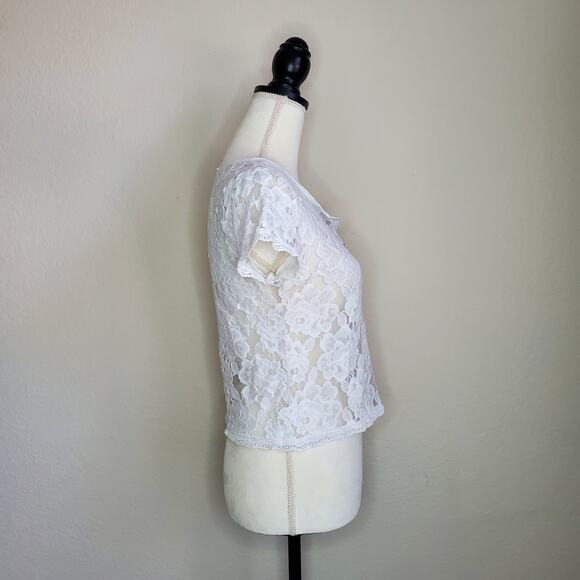 Abercrombie White Lace Top XS - Picture 2 of 8
